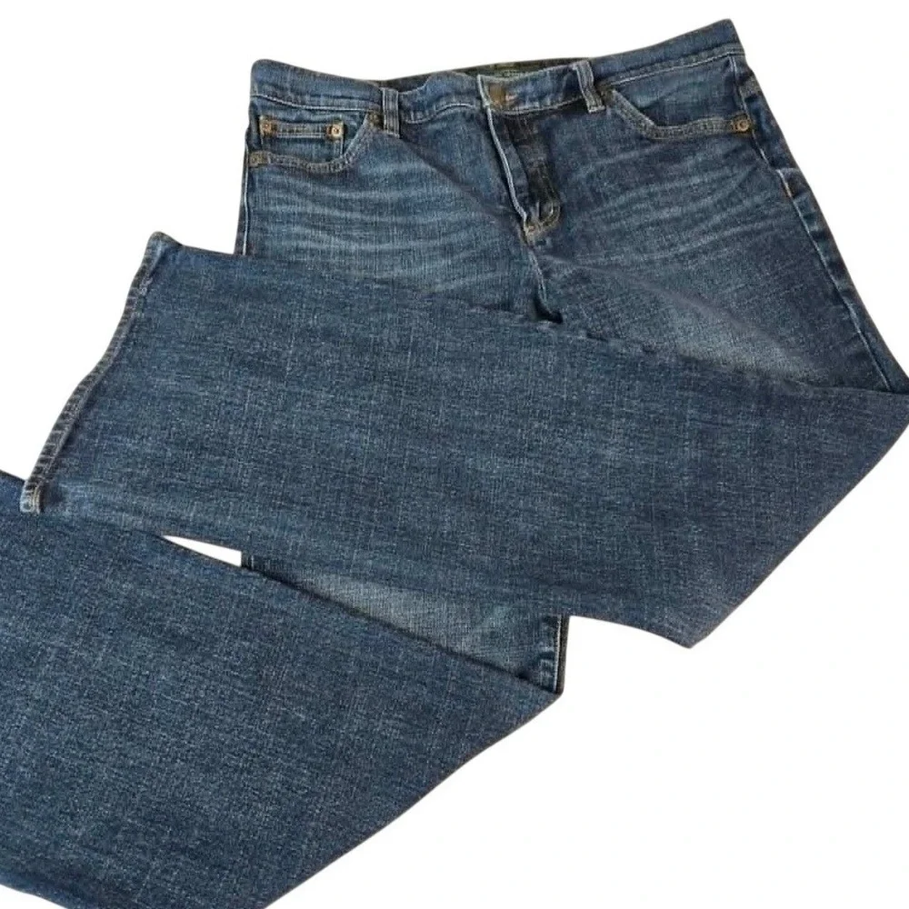 Levis 515 Bootcut Jeans Womens 12M Dark Wash Stretch Denim‎ Mid Rise 34x29